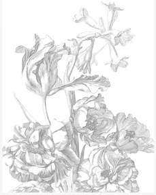 KEK Amsterdam Carta da parati panoramica Engraved Flowers 4 - XS