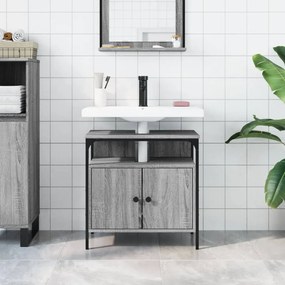 Mobile lavabo bagno grigio sonoma 60x30x60 cm legno multistrato