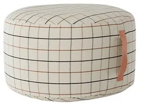 Grid Pouf Large Off-White - OYOY Living Design