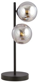 Lampade Da Scrivania Minimal Durga Acciaio Nero Grigio 2 Luci E14 Ip20