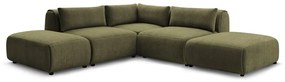 Divano angolare verde (variabile) Jeanne - Bobochic Paris