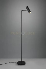Marley piantana spot cilindro nera h. 151cm 1 luce attacco gu10