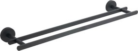 Mexen Loft doppio appendino per asciugamani, nero - 7012625-70
