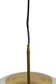 Lampadario color bronzo con paralume in vetro ø 40 cm Medina - Light &amp; Living