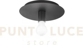 Plafoniera strike nera 1 luce attacco e27 25x25x86cm in metallo