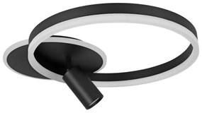 Plafoniera LED 38W/230V + 1xGU10/30W nera