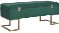 Panca con Vano Portaoggetti 105 cm in Velluto Verde 247570