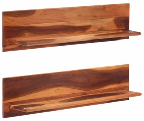 Mensole Da Parete 2 Pz 112x20x26 Cm İn Legno Massello Di Acacia /