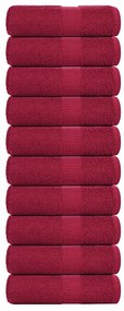 Asciugamani Per Sapone 10 Pz Bordò 30x30cm 360 G/m² 100% Cotone /