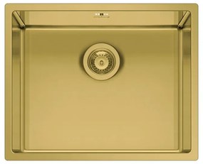Lavello sottotop 1 vasca PYRAMIS Astris inox L 40 x L 50 cm oro