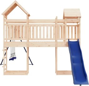 Set da Gioco da Esterno in Legno Massello di Pino