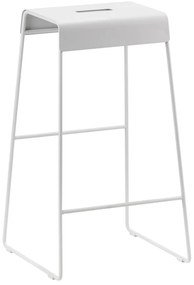 Sedia da bar grigio chiaro in metallo A-Stool – Zone