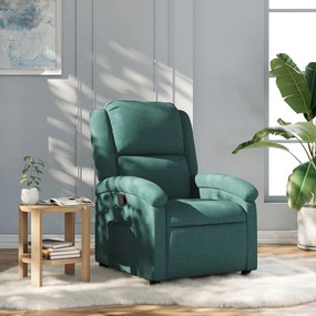Poltrona Reclinabile İn Tessuto Verde Scuro /