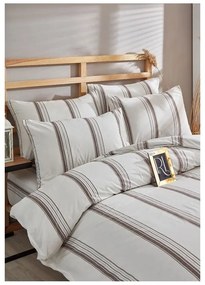 Lenzuolo matrimoniale in cotone marrone-beige 200x220 cm - Mila Home