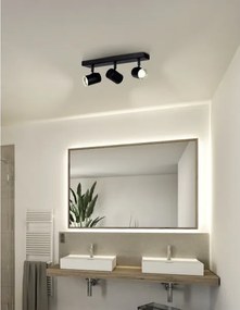 Eglo 901966 - Faretto da bagno CONSUMA 3xGU10/5W/230V IP44 nero