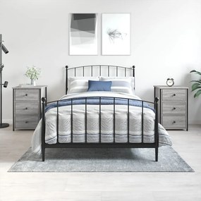 Comodini 2 Pz Grigio Sonoma 40x36x60 Cm İn Legno Multistrato /