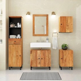 Mobile da bagno 38x33x160 cm in legno massello di acacia