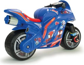 Moto Cavalcabile per Bambini 4-7 anni a Spinta Marvel Spidey 99x39x61 cm fino a 50 kg con Maniglia di Trasporto Blu...