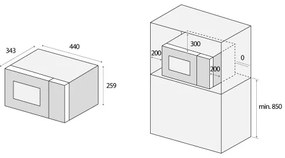 Concept MT2020WH - Microonde 700W/230V 20 l bianco