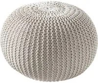 Pouf intrecciato 50x35x50 cm crema OresteLuchetta