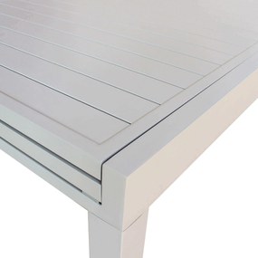 JERRI - set tavolo in alluminio cm 135/270 x 90 x 75 h con 8 Poltrone Dynamo