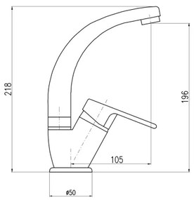 RAV Slezák CO106.0/2 - Miscelatore per lavello COLORADO, 21,8 cm, cromo lucido