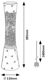 Rabalux 7027 - Lampada lava MINKA 1xGY6,35/20W/230V rosa