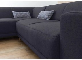 Divano angolare color antracite allungabile e con contenitore (con penisola a sinistra/a L) Classy Sophie – Miuform