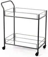 Carrello portabevande in metallo nero 40x783h cm