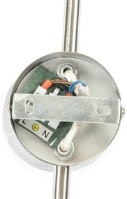 Faretto da soffitto in acciaio con paralume bianco 3 luci orientabile - Hetta