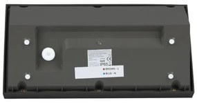 Lampada da parete LED esterna 20W 230V 4000K IP65 nera