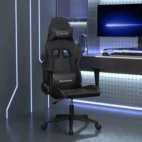 Sedia Da Gaming Massaggiante Nera İn Similpelle /