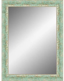 Specchio rettangolare in legno verde 70 x 50 cm