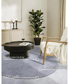 Tappeto rotondo grigio in lana tessuto a mano ø 160 cm Francois - Villeroy&amp;Boch