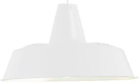 Lampadario Industriale Duna bianco paralume bianco E27 Ø45cm LUMICOM