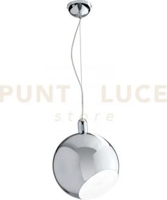 Lampadario a sospensione narciso in metallo cromo 1 luce attacco e2...