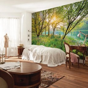 Fotomurale KOMAR Spring lake, Multicolore 368X254 cm