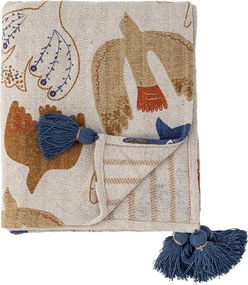 Coperta marrone in cotone riciclato 130x160 cm Anniversary – Bloomingville