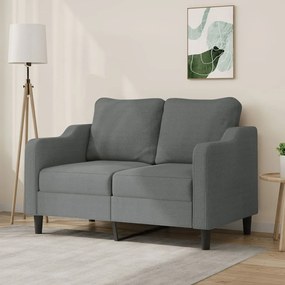 Divano A 2 Posti Grigio Scuro 120 Cm İn Tessuto /