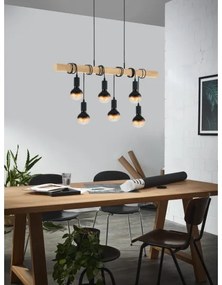 Eglo 43513 - Lampadario sospeso a cavo TOWNSHEND 6xE27/60W/230V