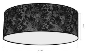 Plafoniera  SATINO 3xE27/60W/230V nera/grigia