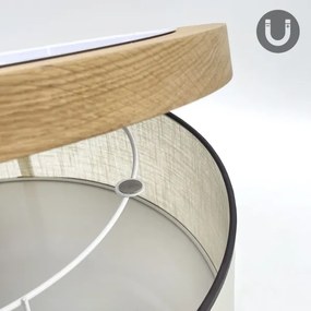 Brilagi - LED Plafoniera BELLADONNA 2xE27/15W/230V diametro 40 cm color crema/quercia