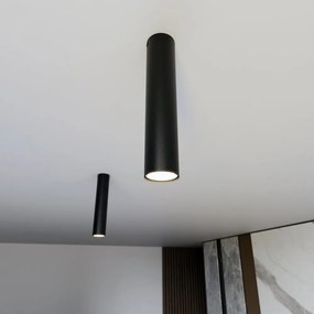 Plafoniera TECNO 1M da soffitto, base GU10, Nera Colore del corpo Nero