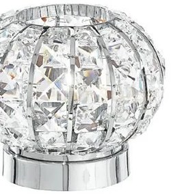 Lume concert cromo 1 luce attacco e27 20x20x18cm in metallo e crist...