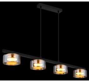 Globo 16055-4HG - Lampadario LED a sospensione con filo HIGGINS 4xGX53/6W/230V fumé/marrone