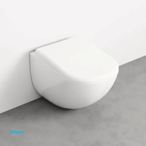 Ceramica Cielo "Fluid" Wc Sospeso Con Brida Bianco Lucido