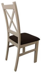 Sedia da pranzo NATE quercia sonoma/marrone scuro