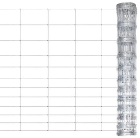 Recinzione Da Giardino İn Acciaio Zincato 50 M 150 Cm Argento /