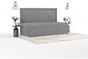 Letto singolo imbottito grigio 90x200 cm Scala - Maison de Rêve
