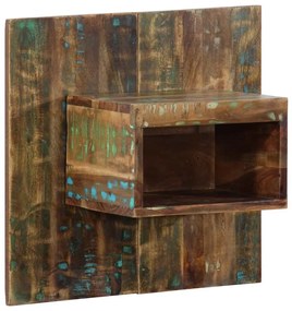 Comodino Multicolore 50x27x50 Cm İn Legno Massello Recupero /